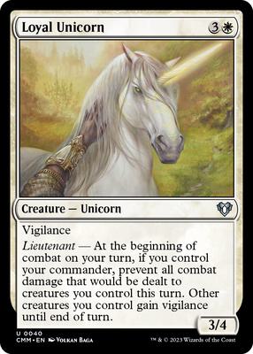 Loyal Unicorn card from Commander Masters