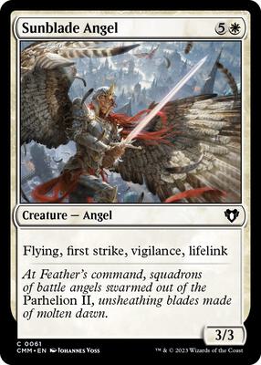 Sunblade Angel card from Commander Masters