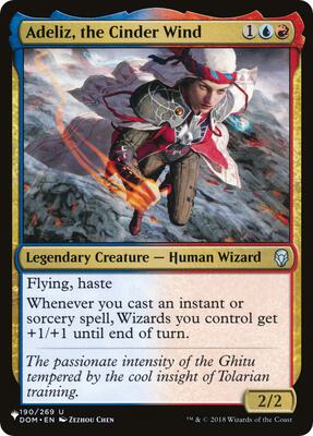 Adeliz, the Cinder Wind card from The List Reprints