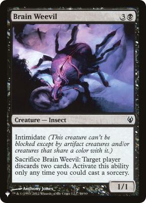 Brain Weevil card from The List Reprints