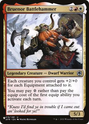 Bruenor Battlehammer card from The List Reprints