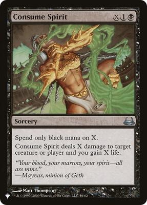 Consume Spirit card from The List Reprints