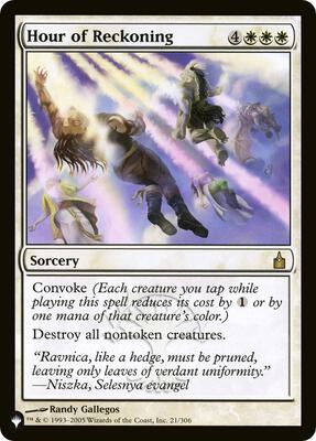 Hour of Reckoning (RAV) card from The List Reprints