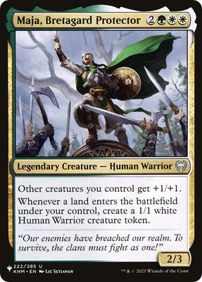 Maja, Bretagard Protector card from The List Reprints