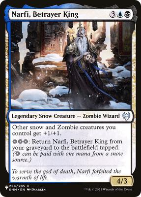 Narfi, Betrayer King card from The List Reprints