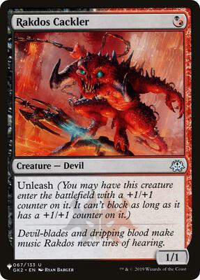Rakdos Cackler card from The List Reprints