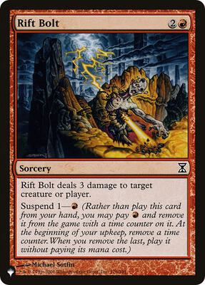 Rift Bolt card from The List Reprints