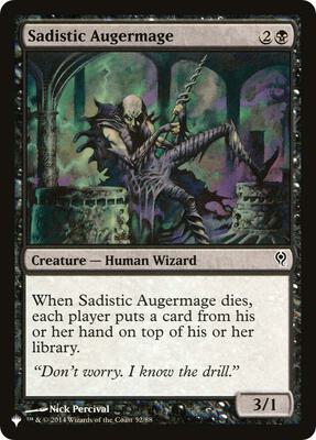 Sadistic Augermage card from The List Reprints