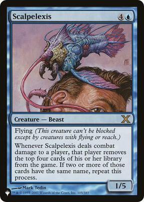 Scalpelexis card from The List Reprints