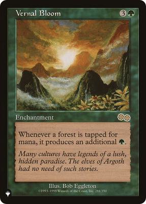 Vernal Bloom card from The List Reprints