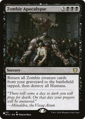 Zombie Apocalypse card from The List Reprints