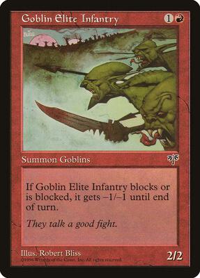 Goblin Elite Infantry card from Mirage