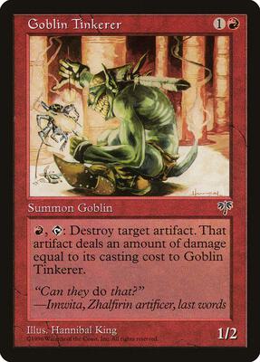 Goblin Tinkerer card from Mirage