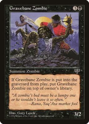 Gravebane Zombie card from Mirage