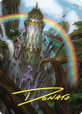 Command Tower Art Card (Gold-Stamped Signature) card from Art Series: Commander Masters