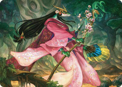 Sakiko, Mother of Summer Art Card card from Art Series: Commander Masters