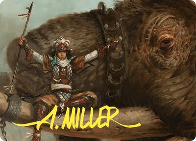 Tuskguard Captain Art Card (Gold-Stamped Signature) card from Art Series: Commander Masters