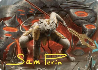 Sunspear Shikari Art Card (Gold-Stamped Signature) card from Art Series: Commander Masters