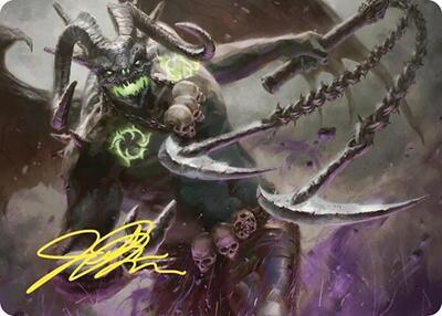Archfiend of Despair Art Card (Gold-Stamped Signature) card from Art Series: Commander Masters