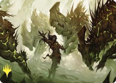 Ezuri's Predation Art Card (Gold-Stamped) card from Art Series: Commander Masters