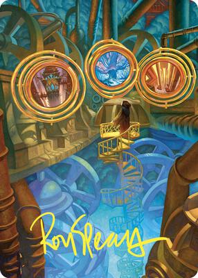 Extraplanar Lens Art Card (Gold-Stamped Signature) card from Art Series: Commander Masters