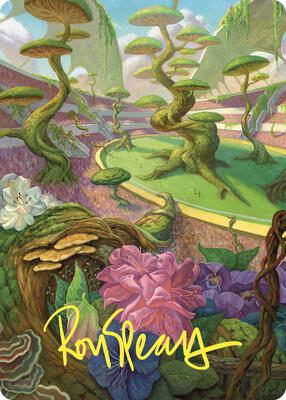 Undergrowth Stadium Art Card (Gold-Stamped Signature) card from Art Series: Commander Masters