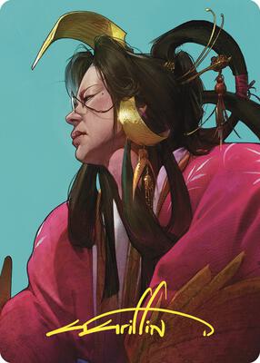 Azami, Lady of Scrolls Art Card (Gold-Stamped Signature) card from Art Series: Commander Masters