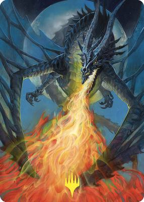 Balefire Dragon Art Card (Gold-Stamped) card from Art Series: Commander Masters