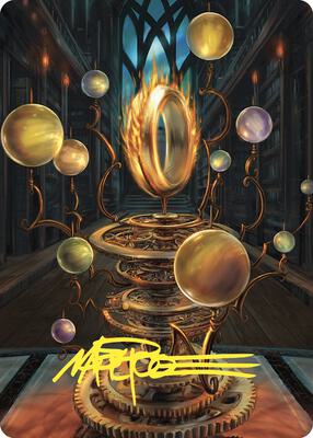 Sol Ring Art Card (Gold-Stamped Signature) card from Art Series: Commander Masters