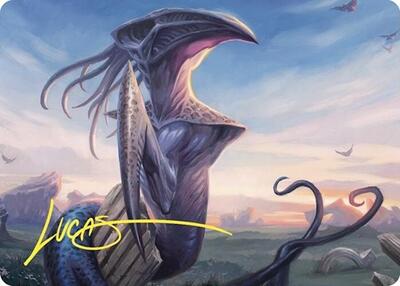 Sentinel Sliver Art Card (Gold-Stamped Signature) card from Art Series: Commander Masters