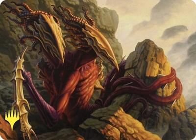 Two-Headed Sliver Art Card (Gold-Stamped) card from Art Series: Commander Masters