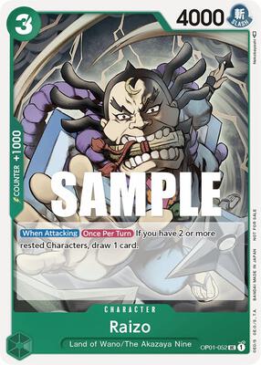 Raizo (Event Pack Vol. 2) card from One Piece Promotion Cards
