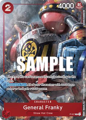 General Franky (Event Pack Vol. 2) card from One Piece Promotion Cards