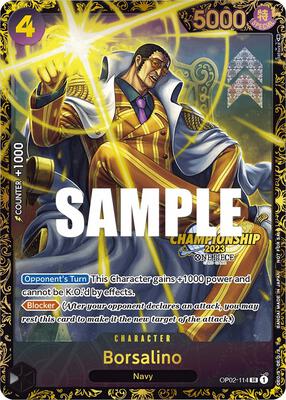 Borsalino (Championship 2023) card from One Piece Promotion Cards