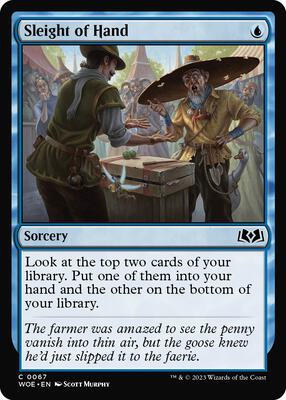 Sleight of Hand card from Wilds of Eldraine