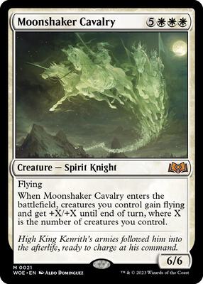 Moonshaker Cavalry card from Wilds of Eldraine