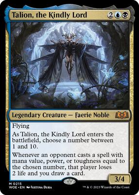 Talion, the Kindly Lord card from Wilds of Eldraine
