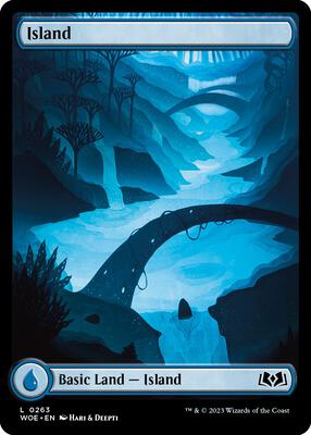 Island (0263) card from Wilds of Eldraine