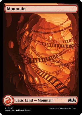Mountain (0265) card from Wilds of Eldraine
