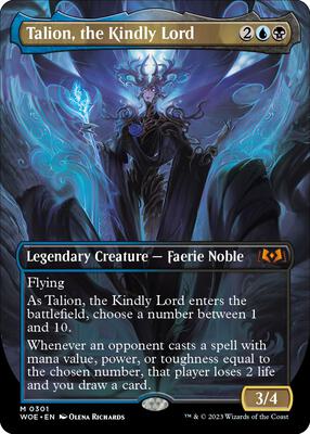 Talion, the Kindly Lord (Borderless) card from Wilds of Eldraine