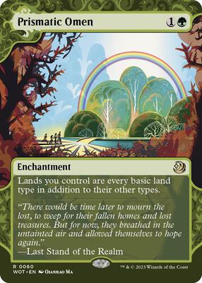 Prismatic Omen card from Wilds of Eldraine: Enchanting Tales