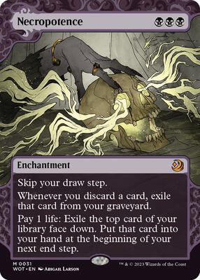 Necropotence card from Wilds of Eldraine: Enchanting Tales