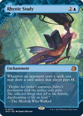 Rhystic Study card from Wilds of Eldraine: Enchanting Tales