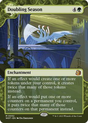 Doubling Season card from Wilds of Eldraine: Enchanting Tales
