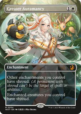 Greater Auramancy (Anime Borderless) card from Wilds of Eldraine: Enchanting Tales