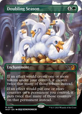 Doubling Season (Anime Borderless) card from Wilds of Eldraine: Enchanting Tales