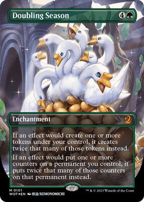 Doubling Season (Anime Borderless) (Confetti Foil) card from Wilds of Eldraine: Enchanting Tales