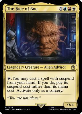 The Face of Boe card from Universes Beyond: Doctor Who