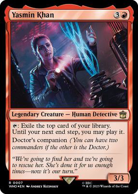 Yasmin Khan card from Universes Beyond: Doctor Who