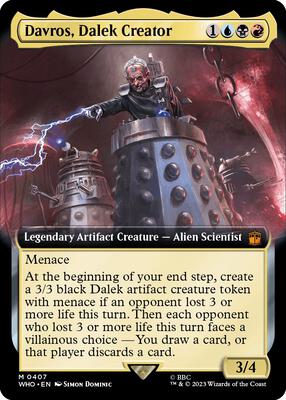 Davros, Dalek Creator (Extended Art) card from Universes Beyond: Doctor Who
